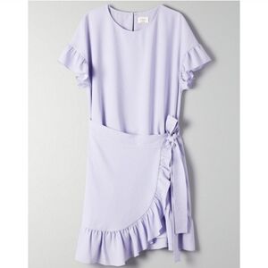 Aritzia Wilfred Ninette Ruffle Wrap Dress